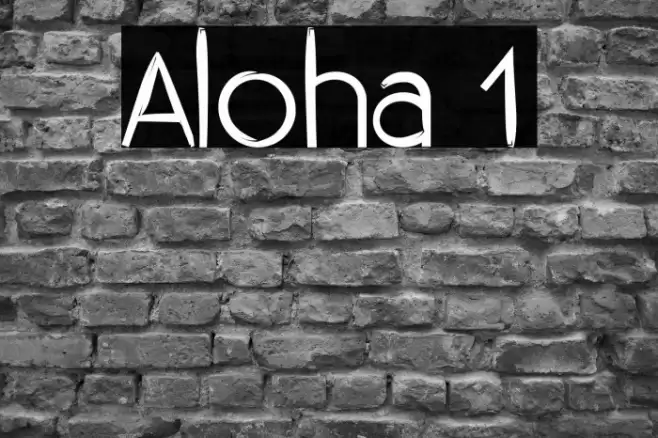Aloha 1 Font examples