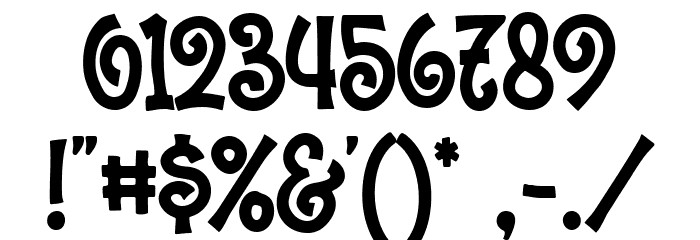 Aloha Dance Regular フォント その他の文字