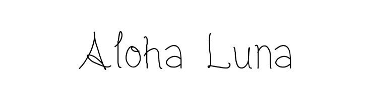 Aloha Luna  font caratteri gratis