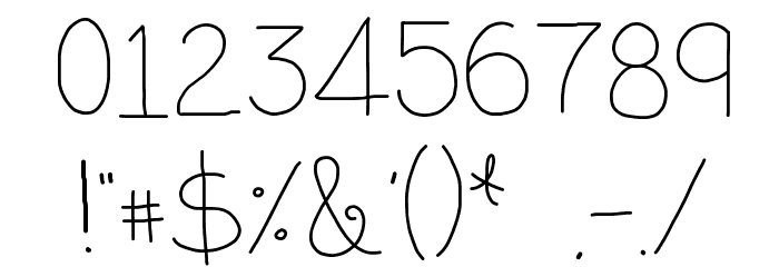 Aloha Luna フォント その他の文字
