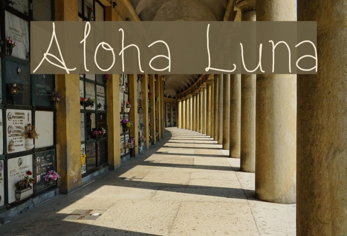 Aloha Luna フォント examples