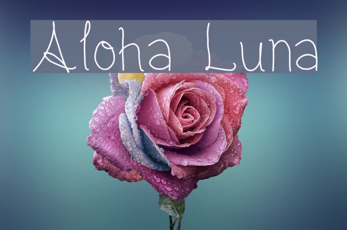 Aloha Luna フォント examples