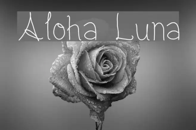 Aloha Luna Font examples