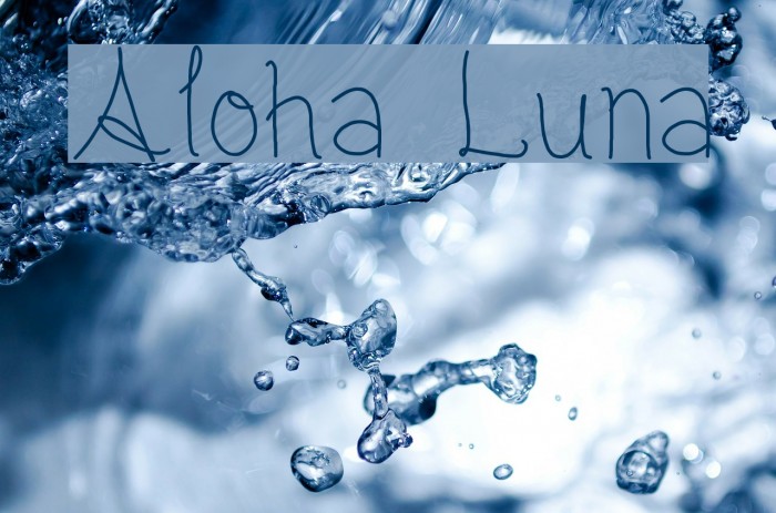 Aloha Luna フォント examples