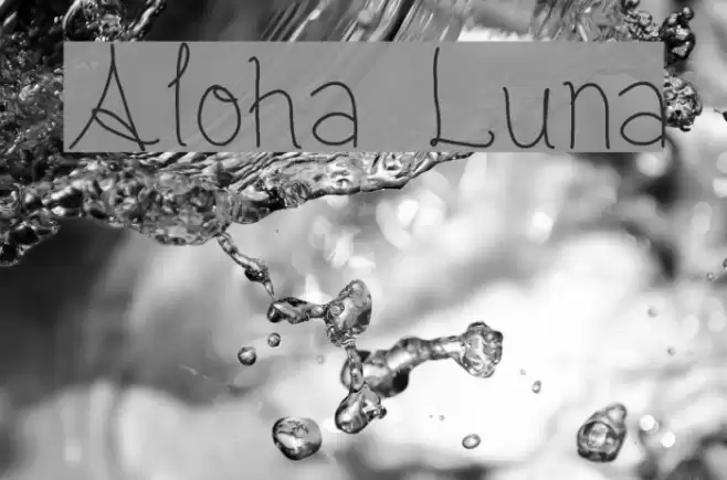 Aloha Luna Font examples
