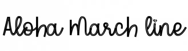 Aloha March line  baixar fontes gratis