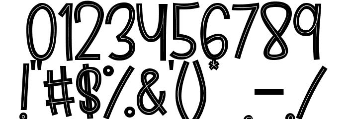 Aloha March line Font OTHER CHARS
