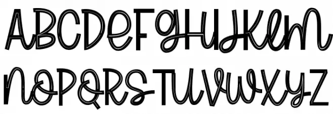 Aloha March line Schriftart Groß