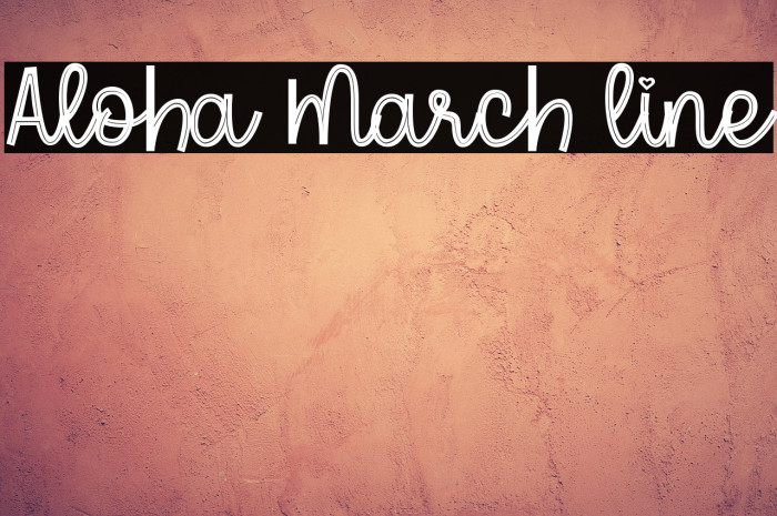 Aloha March line Example 1