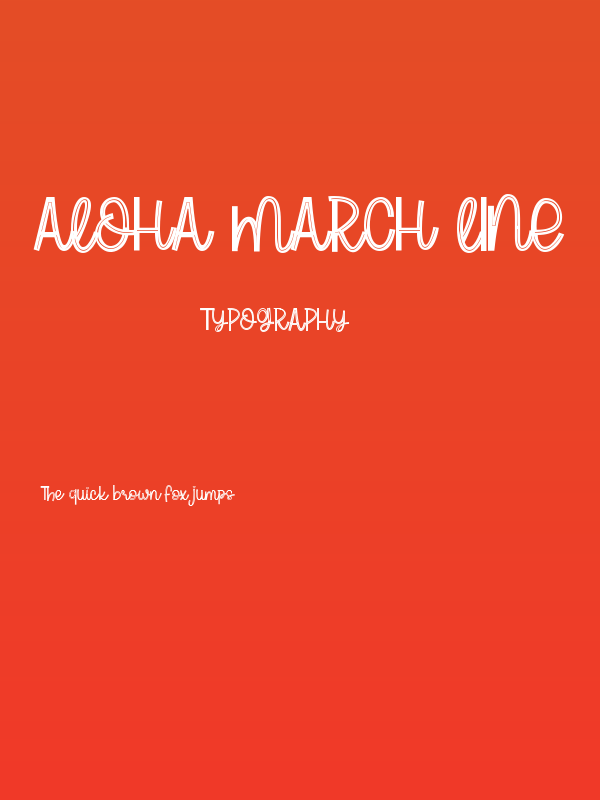Aloha March line Poster