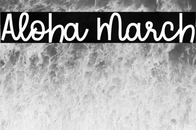 Aloha March Font examples