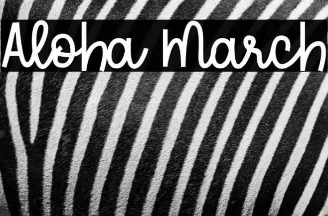 Aloha March Font examples