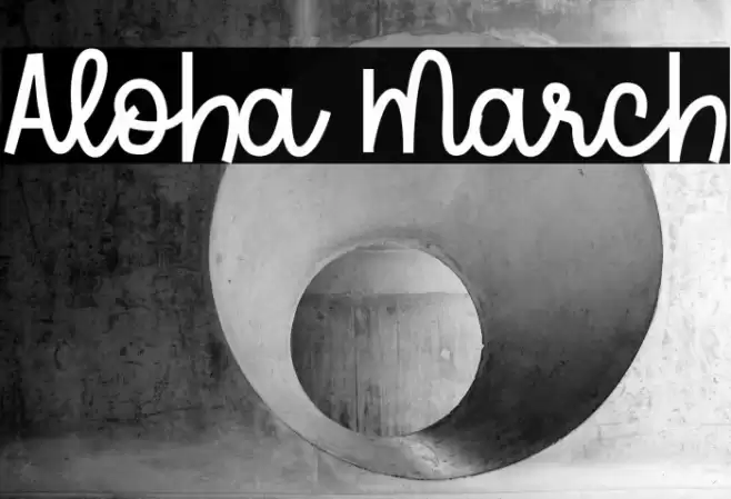 Aloha March Font examples
