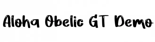 Aloha Obelic GT Demo  नि: शुल्क फ़ॉन्ट्स डाउनलोड