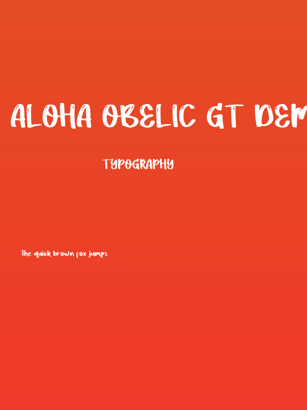 Aloha Obelic GT Demo Poster