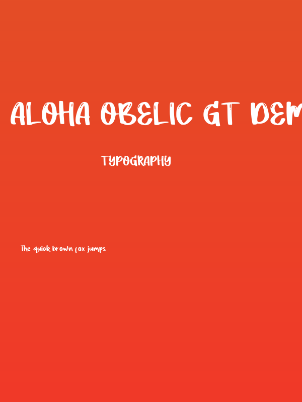 Aloha Obelic GT Demo Poster