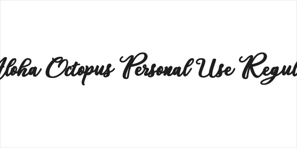 Aloha Octopus Personal Use Regular Logo