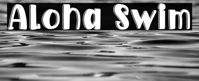 Aloha Swim Font examples