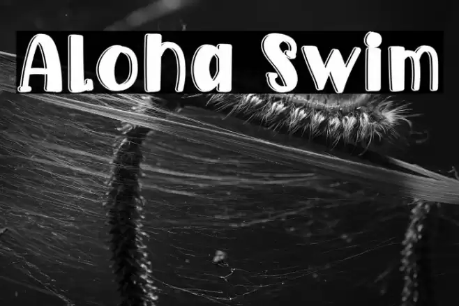 Aloha Swim Font examples