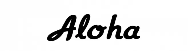 Aloha  नि: शुल्क फ़ॉन्ट्स डाउनलोड