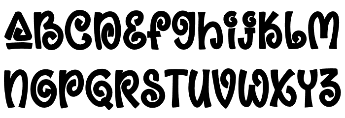 AlohaDance-Regular Font Litere mici