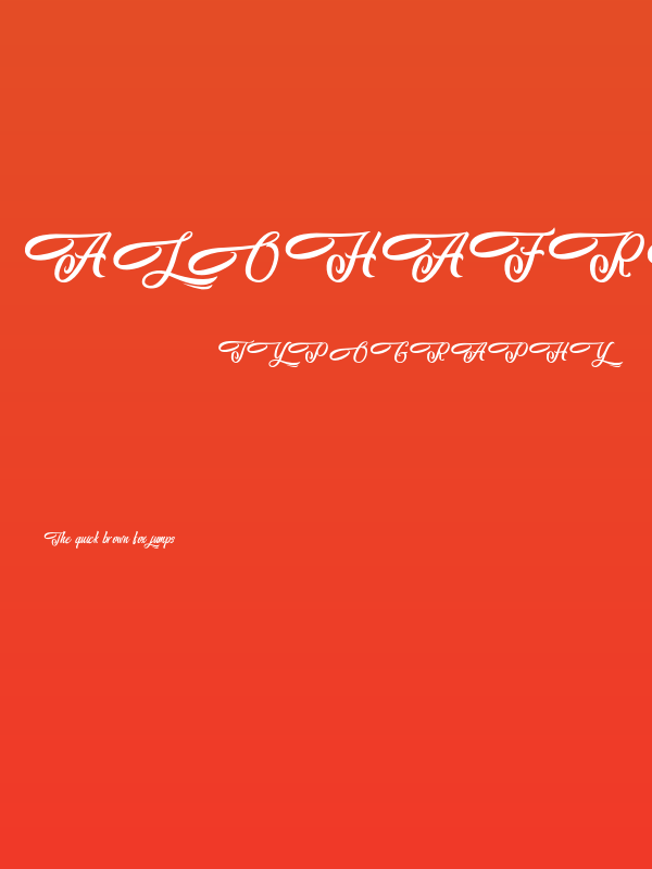 AlohaFriday-PersonalUse Poster