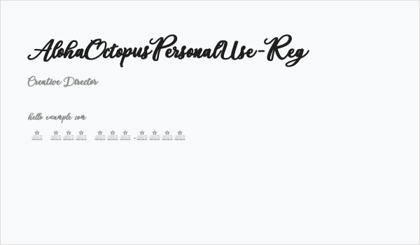 AlohaOctopusPersonalUse-Reg Business Card