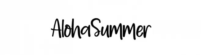 AlohaSummer  les polices de caractères gratuit tlcharger