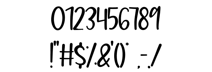 AlohaSummer Font OTHER CHARS