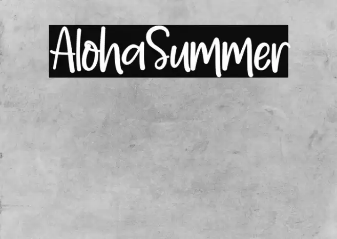 AlohaSummer Font examples