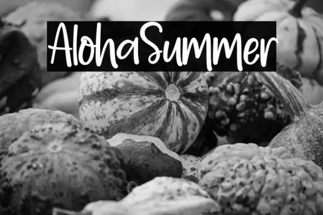 AlohaSummer Font examples