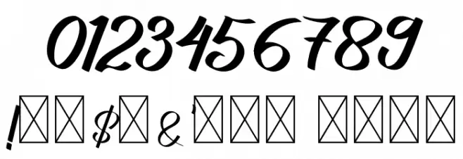 Alondria Bepah Font OTHER CHARS