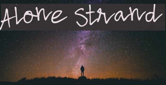 Alone Strand Font examples