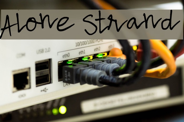 Alone Strand Font examples