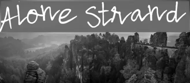 Alone Strand Шрифта examples