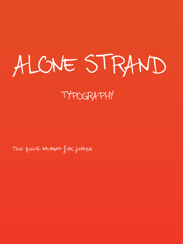 Alone Strand Poster