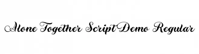 Alone Together Script Demo Regular  नि: शुल्क फ़ॉन्ट्स डाउनलोड