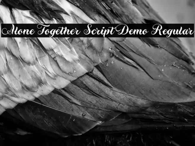 Alone Together Script Demo Regular Font examples