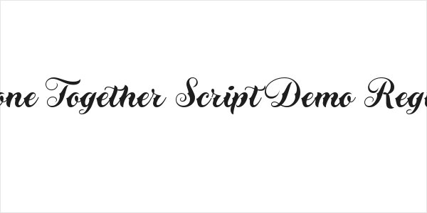 Alone Together Script Demo Regular Logo