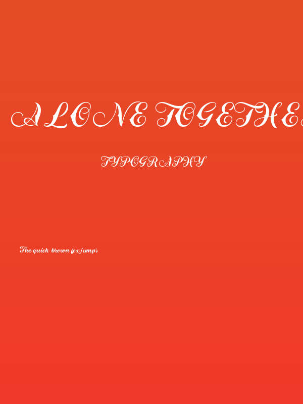 Alone Together Script Demo Regular Poster