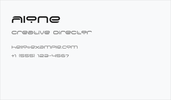 Alone Business Card