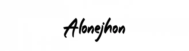 Alonejhon  नि: शुल्क फ़ॉन्ट्स डाउनलोड