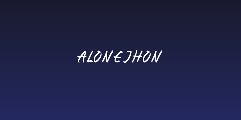 Alonejhon Social Header