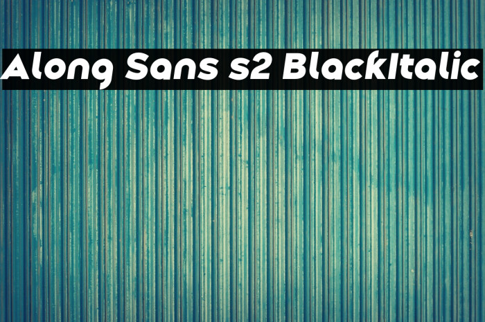 Along Sans s2 BlackItalic Example 2