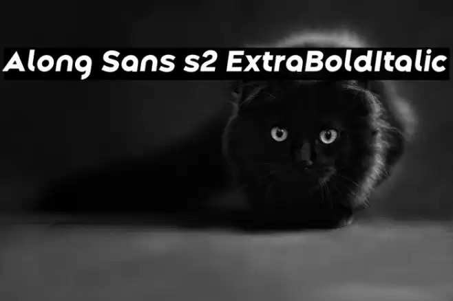 Along Sans s2 ExtraBoldItalic Font examples