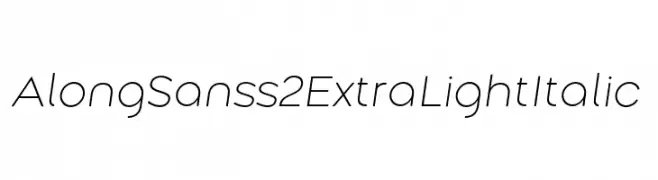 Along Sans s2 ExtraLightItalic  नि: शुल्क फ़ॉन्ट्स डाउनलोड