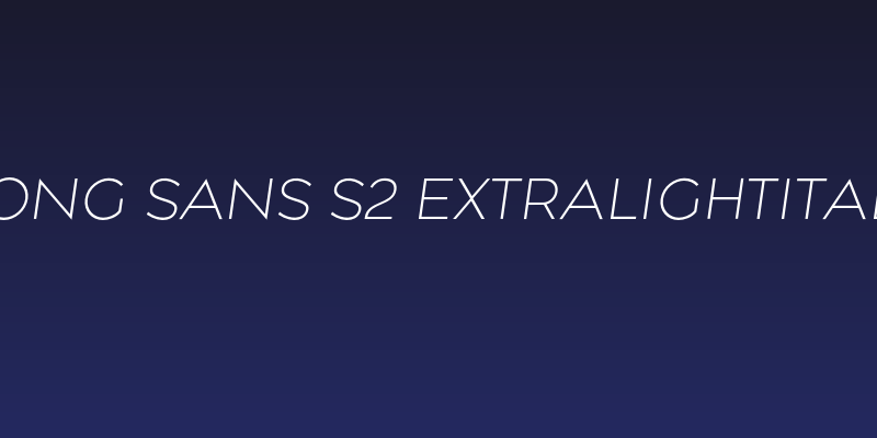 Along Sans s2 ExtraLightItalic Social Header