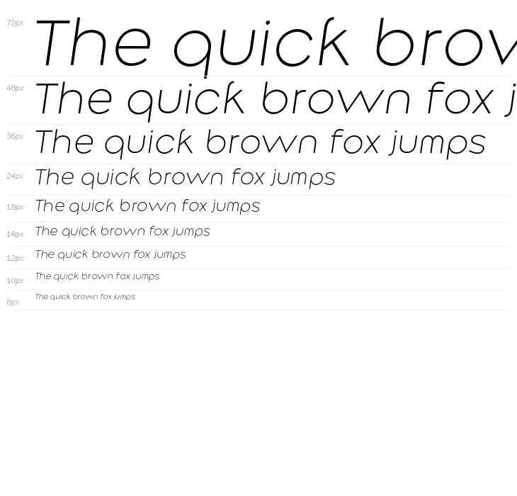 Along Sans s2 ExtraLightItalic Waterfall