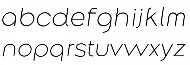 Along Sans s2 ExtraLightItalic 字体 小写