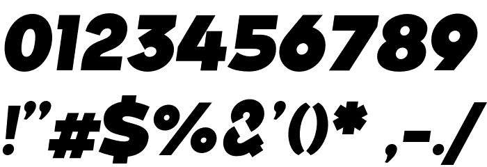 Along Sans s2 HeavyItalic Font OTHER CHARS